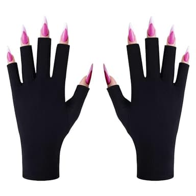 Guantes UV para Uñas - Protección de Manos en Manicura de Gel, Sin Dedos, Cuidado de la Piel para Mujer