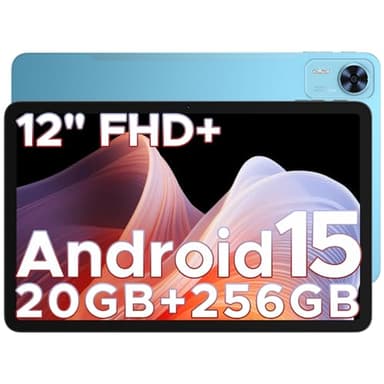 DOOGEE T36 Tablet Android 15, Tablet 12 Pulgadas 2.4K FHD+ 90Hz, 20GB+256GB(2TB/TF), Tablet Octa-Core 2.2 GHz, 4G LTE, 8800mAh/ Widevine L1, 13MP+8MP, Doble Altavoz/Face ID/ BT5.0/3.5mm Jack