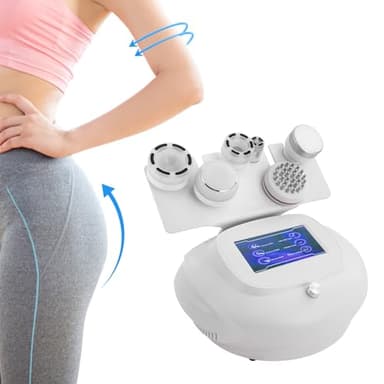 80K Máquina de Adelgazamiento de Belleza, 6 en 1 Radiofrecuencia Facial y Corporal, Máquina Adelgazante Pantalla LED, 3 Cabezales de Presión Negativa Photon RF, Cavitacion y Radiofrecuencia Corporal