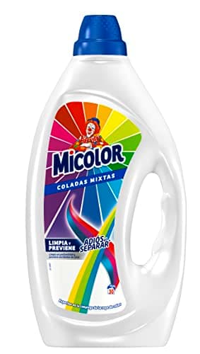 Micolor Gel Adiós Al Separar (30 lavados), detergente líquido para lavadora con tecnología antitransferencia de colores, jabón para ropa de color