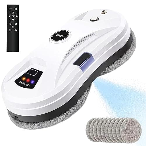 AHWOiHS Robot Limpiacristales Robot Limpiador Automático Robot Limpieza de Ventanas Electrico 5600pa Fuerte Potencia de Succión con automática de rociado de Agua para Grandes Ventanales Exteriores