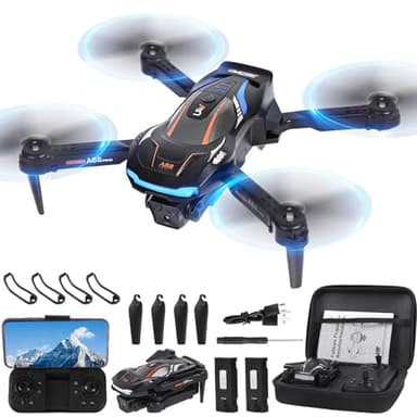 Mini Drone para Niños con Camara 1080P, WiFi FPV RC Quadcopter para Principiantes, Posicionamiento óptico de Flujo Evasión Activa de Obstáculos Modo Órbita, Mini Drone con 2 Baterías para Niños