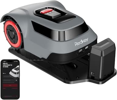 Redkey MGC500 Robot Cortacesped, Detección de Rotura de Cable, Ángulo Máximo de Escalada de 24°, Cubierta de Cuchilla Levantada Automáticamente, Control por App, para Espacios de Patio de hasta 500M²