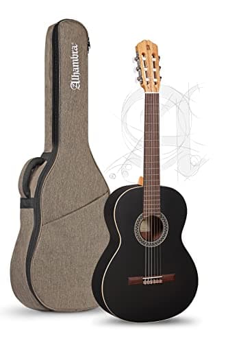 Pack Guitarra Alhambra Black Satin Plus + Funda (Sin electrificar)