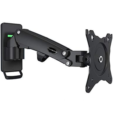 Invision Soporte Monitor Pared y Soporte TV de 17-27 Pulgadas Pantallas, Ergonómica Brazo de Resorte de Gas Altura Ajustable Inclinación y Giro, VESA 75x75mm y 100x100mm Capacidad de Carga 2-7kg FX100