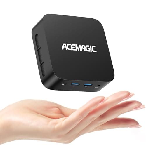 ACEMAGICIAN V1 Mini PC Win 11 Pro, Ιntel Alder Lake-N97 (hasta 3,6 GHz), 16GB DDR4 512GB SSD Mini Ordenadores de Sobremesa, Dual Display HDMI+DP/ USB3.2/WiFi5/BT4.2 Micro PC para Casa/Trabajar