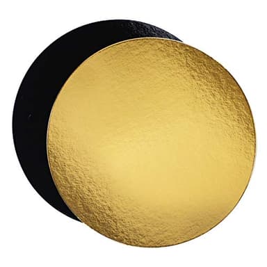 Extiff Juego de 10 soportes para pasteles en cajas de colores, con Tallas de su elección (Dorado/Negro, 22 cm)