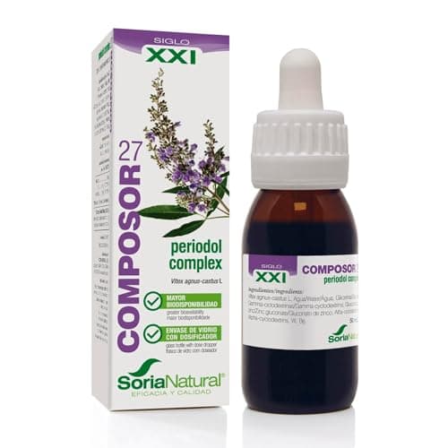 Composor 27 Periodol Complex– Con Extractos de Sauzgatillo con Zinc y Vitamina B6 – Ayuda en el Síndrome Premenstrual – Contribuye a regular el ciclo menstrual - 50ml