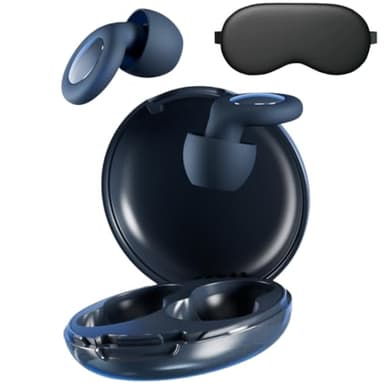 Tapones Oídos Ruido con Antifaz para Dormir, Tapones oidos cancelación ruido 30dB, Ear plugs de silicona suave y flexible para dormir, concentrarse o viajar, Lavables y Reutilizables, Varios tamaños.