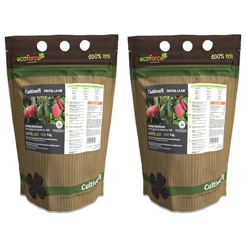 CULTIVERS Abono árboles Tropicales Ecológico 2x5 kg. Fertilizante para Aguacate, Mango, Litchi, Pitahaya, Papaya y Guayaba