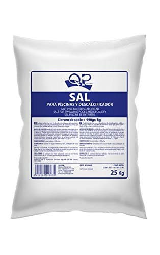 Productos QP, Sal descalcificador, Sal para Piscinas, Depuración de Piscinas, Tratamiento de Aguas, Saco de 25kg