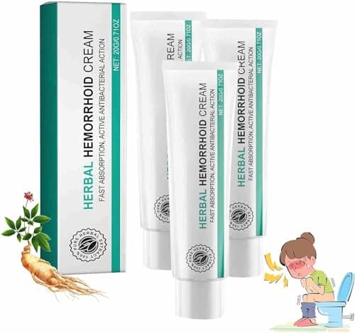 Crema para Hemorroides, Crema Herbal para Hemorroides, para Hombres y Mujeres (3pcs)