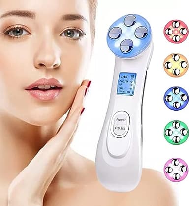 Radiofrecuencia Facial Profesional y corporal Aparato, 6 Modos de Terapia de luz LED, Aparato Facial aparato Radiofrecuencia, Antiarrugas, Anti-envejecimiento