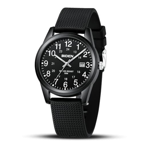 LN LENQIN Reloj Hombre Reloj para Hombre Reloj Resistente Al Agua 30M Relojes Pulsera para Hombre Casuales Negocios Moda con Fecha Banda Silicona Luminosa