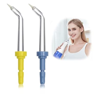 2 puntas de repuesto para Waterpik Water Flosser Tips Dental Oral Irrigator Jet Cabezales de repuesto Periodontal Pocket Plate Remover Herramienta de limpieza dental para limpiar implantes dentales,