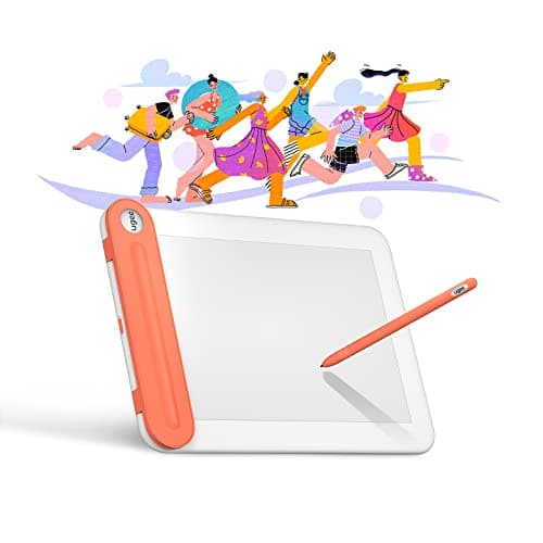 UGEE Q8W Tableta Grafica Bluetooth, 8 Pulgadas portátil Tableta de Dibujo sin Lag, Principiante Tablet para Dibujar,Tablet Gráfico con bolígrafocompatible con Windows, Mac, Chromebook