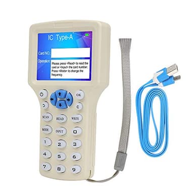 Hdliang 10 Inglés Frecuencia RFID Copiadora Duplicadora 125KHz 13.56MHz Programador USB Llavero NFC RFID Lector de tarjetas Escritor Soporte UID EM4305 / T5577 Escritura Key fobs Tags