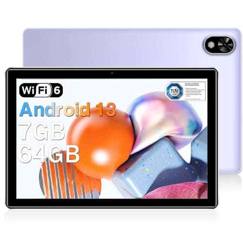 DOOGEE U9 2024 Tablet 10 Pulgadas Android 13 Tablet Niños 7GB RAM+64GB ROM(TF 1TB),5060mAh Batería Tablet Infantil Pantalla HD 1280*800 IPS, 5MP Cámara Widevine L1 Tableta BT5/Type-C/WiFi 6/OTG-Morado