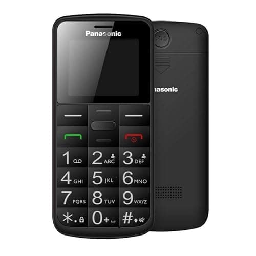 Panasonic KX-TU110EXB - Teléfono Móvil Para Personas Mayores, 1.77 Pulgadas (160 x 128), Pantalla y Teclas Grandes, Botón SOS, Resistente a Golpes, Linterna, Batería 22h, Negro, 11,4 x 5,1 x 1,3 cm