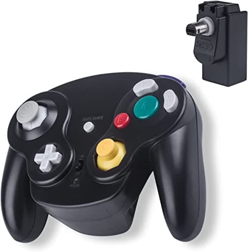 Mando Inalámbrico para Gamecube 2.4G Bluetooth NGC Gamepad Joystick GC Mando para Gamecube Pad Juegos con Adaptador Receptor para Gamecube Wii U NGC GC