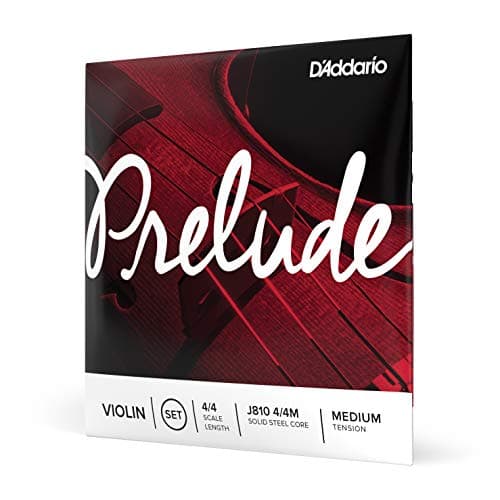 D'Addario Juego de cuerdas para violín Prelude, escala 4/4 tensión media, Núcleo de acero macizo, tono cálido, económico y duradero
