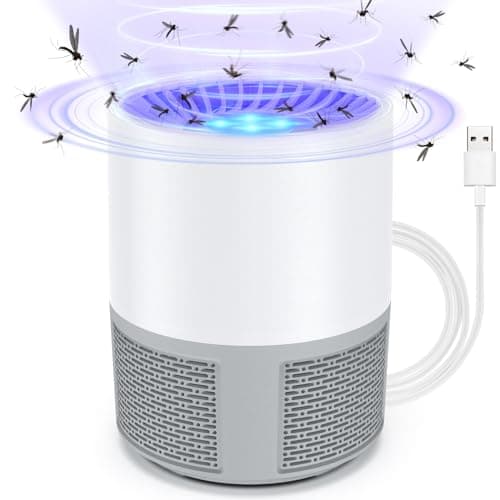 Lámpara Antimosquitos Eléctrico, Mata Mosquitos USB Anti Mosquitos Killer, Portátil Lampara Mosquitos Interior Exterior Eliminador de Insectos Moscas para Doméstico, Dormitorio, Cocina,Cámping,Jardín