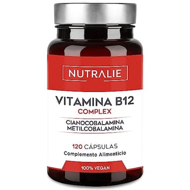 Vitamina B12 Vegana 2000mcg Cianocobalamina y Metilcobalamina | Reduce el Cansancio y Contribuye al Sistema Inmunológico | 120 Comprimidos Veganos Nutralie