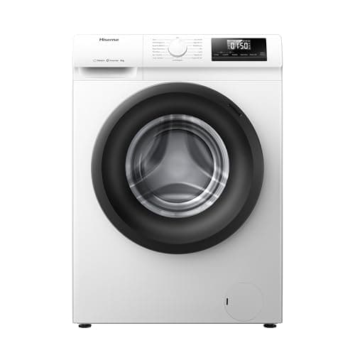 Hisense WF1Q8041BW2 - Lavadora, Class A, 8 Kg, 1400 rpm, Alto 85 cm x Ancho 60 cm, Color Blanco, Función Vapor 99,9%, Lavado Rápido+, Lavado Automático, Finalización Diferida, Tecnología Inverter