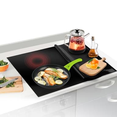 52x78cm Alfombrilla Protectora para Placa, Silicona para Placa de Inducción, Tapetes para Encimeras, Proteja los Utensilios de Cocina, para Múltiples Utensilios de Cocina