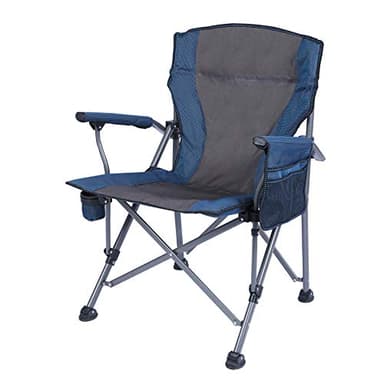 REDCAMP Silla de camping plegable XXL de 150 kg para personas pesadas con respaldo alto, silla de pesca de lujo grande resistente para adultos, viajes, picnic, pesca al aire libre, azul