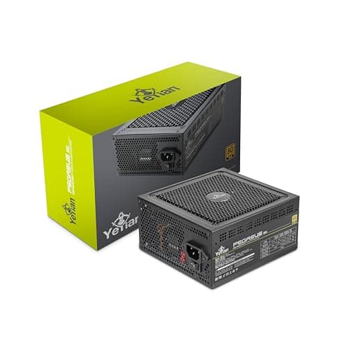 YEYIAN Pegasus 850W Fuente de Alimentación PC Modular 80+ Oro | PCI-E Gen 5 | ATX 12V Ver 3.0 | 80 Plus Gold | Cables Planos | Ventilador 140mm | PC Gaming Compatible RTX 4070 Ti / 4080/4090 (Negro)