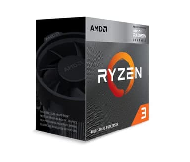 AMD Ryzen 3 4300G Procesador (Tarjeta gráfica Radeon integrada, 4núcleos/6threads, 65W DTP, Socket AM4, 6MB Caché, Reloj de Aumento máx. hasta 4,0Ghz, con Ventilador Wraith Stealh)