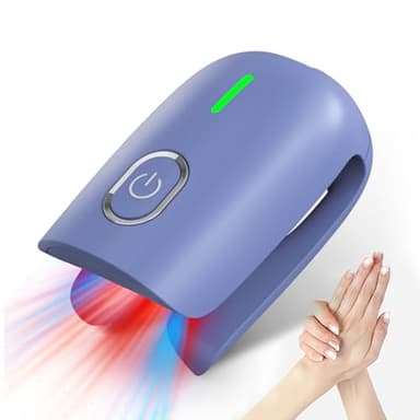 KTS Dispositivo de tratamiento de hongos en las uñas de los pies y dedos, luz roja y azul y láser frío, terapia láser para onicomicosis, limpieza de uñas (470 nm*2+660nm*2+905nm*1) (Morado)