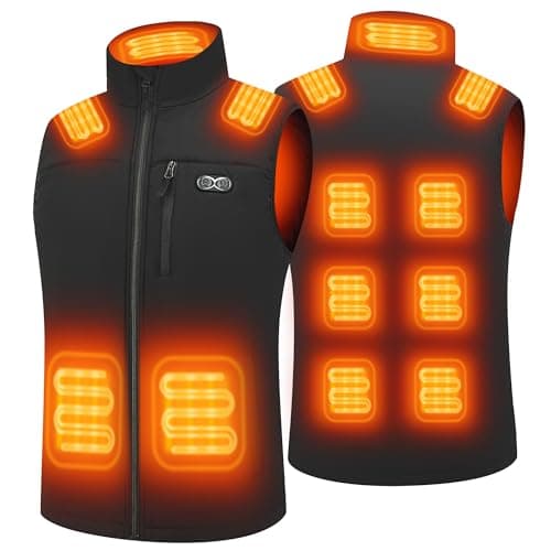 Techstuph Chaleco Calefactable Hombre con 3 Térmicas Ajustables Chaqueta Calefactora con 11 Zonas de Calefacción Chaleco Calefactable para Mujeres Temperatura Máxima 141°F (Batería no incluida)