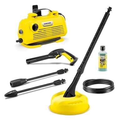 Kärcher Hidrolimpiadora K 2 Premium Horizontal Home, presión: 110 Bar, caudal: 360 l/h, Rendimiento: 20 m²/h, 3,5 kg, Pistola de Alta presión, Boquilla Turbo, Vario Power Jet, Kit para el hogar