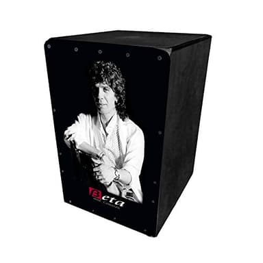 BETA - Mod. Camaron (negro) | Cajón flamenco de percusión. Caja tamaño estándar (adultos) personalizada fabricada DM lacado (sonido semiprofesional)