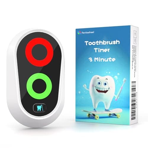 Cepillado de Dientes Temporizador para Niños 2 a 3 Minutos, Divertidos Temporizador, Regalos para Niños, Temporizador Magnético Impermeable para Entrenadores de Entrenamiento Infantil (Blanco)