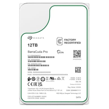 Seagate Barracuda Pro - Disco Duro Interno de 12 TB - Disco Duro Interno de 3.5 Pulgadas, SATA 6 GB/s, 7200 RPM, caché de 256 MB para computadora de Escritorio (ST12000DM0007) (renovado)