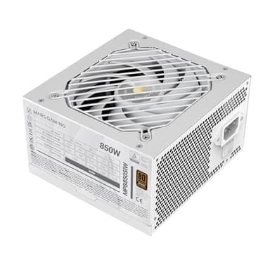 Mars Gaming MPB850SI, Fuente Alimentación PC ATX 850W, 7 Años Garantía, 80Plus Bronze 230V, 90% Eficiencia, Ventilador SI Extreme Silence con Núcleo de Cobre, Tecnologías AI2-RPM, DC-DC y SMD, Blanco