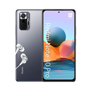 Xiaomi M2101K6G Redmi Note 10 Pro Smartphone 6.67" AMOLED DotDisplay de 120 Hz, Snapdragon 732G, 108 MP Cámara cuádruple, 5020 mAh, Color Gris Onyx, 6 + 128 GB