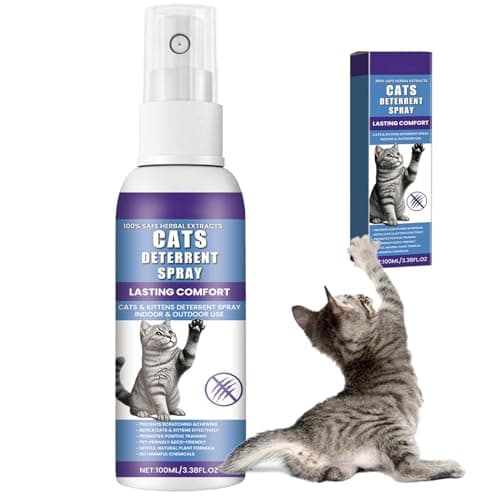 Repelente Gatos 100ml,Spray Antiarañazos Gatos,Repelente para Gatos,Spray Repelente Gatos,Ahuyentador de Gatos,Ingredientes Naturales para Proteger Muebles,Plantas,Suelos,Adiestramiento de Gatos