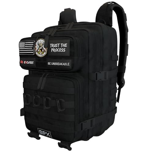BULLPOWEX mochila crossfit con parches (NEGRO)