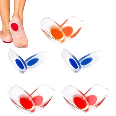 SHAPEPOTY 5 Pares Taloneras Silicona, Para Espolones Calcáneos Y Corrección Del Tendón De Aquiles, Plantillas De Gel Para Espolón Calcáneo