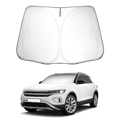 SKTU Parasol para Coche Compatible con V * W T-R0C 2018-2024 Parasoles Coche Delantero Plegable con Protección UV