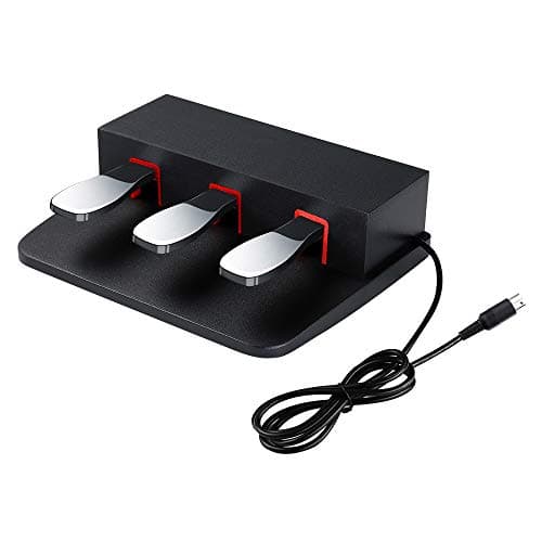 ATNEDCVH - Unidad de 3 pedales para piano de teclado digital eléctrico Yamaha P85 P95 P48 P105 P115, color negro