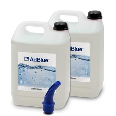 ERRECOM AdBlue® Aditivo para Motores diésel con Boquilla, a Base de urea para la reducción de emisiones de NOx, Conforme a ISO 22241-1, 10 L (2 x 5 L)
