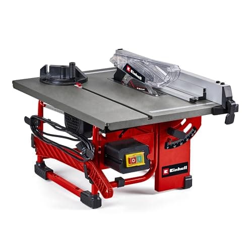 Einhell TC-TS 8 I - Sierra circular sobre mesa (800 W, altura de corte 45 mm, hoja Ø 200 mm, tope de ángulo, tope paralelo, conexión para aspiradora, con cuchilla de carburos de tungsteno)