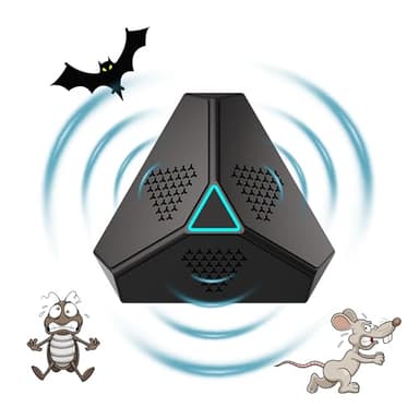 Ultrasónico para Ratas 360 °, Ahuyentador de Ratas, 2025 Repelente de murciélagos, Ardilla y cucaracha ultrasónica, Repelente ultrasónico para Ratones Cucarachas antiplagas enchufables
