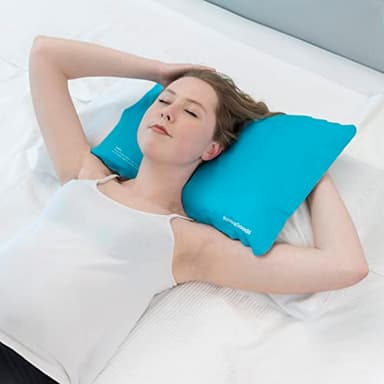 InnovaGoods® Enfriador de almohadas, cojín refrescante rellenable REFRISH efecto frío, ideal para un mejor descanso, aliviar migrañas, menopausia, sofocos. Color Azul-Gris (52x35cm)