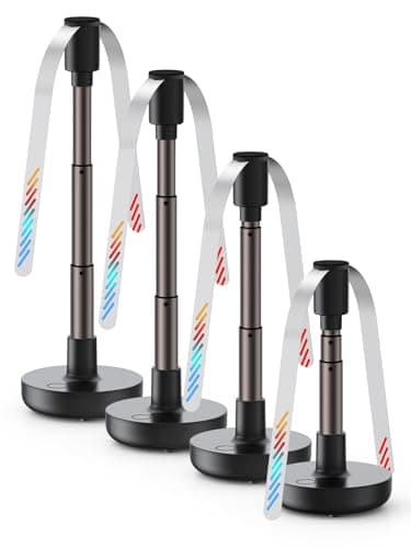 TOPK Paquete de 4 ventiladores de mosca para mesas, alimentados por pilas AA, portátiles, escalables, para interiores y exteriores, para picnic, fiesta, restaurante, cocina y barbacoa